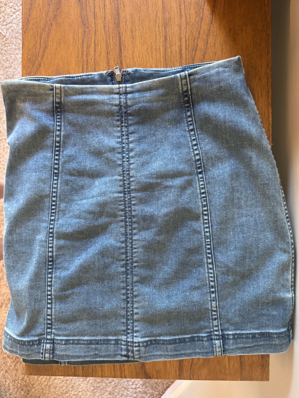 Free People Light Blue Denim Jean Mini Skirt - Modern Femme Skirt